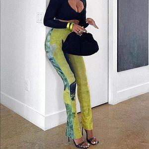 Printed mesh pants